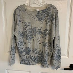 Newport News Vintage Crew Neck Floral Patters Ramie Rabbit Hair Y2K Cottagecore